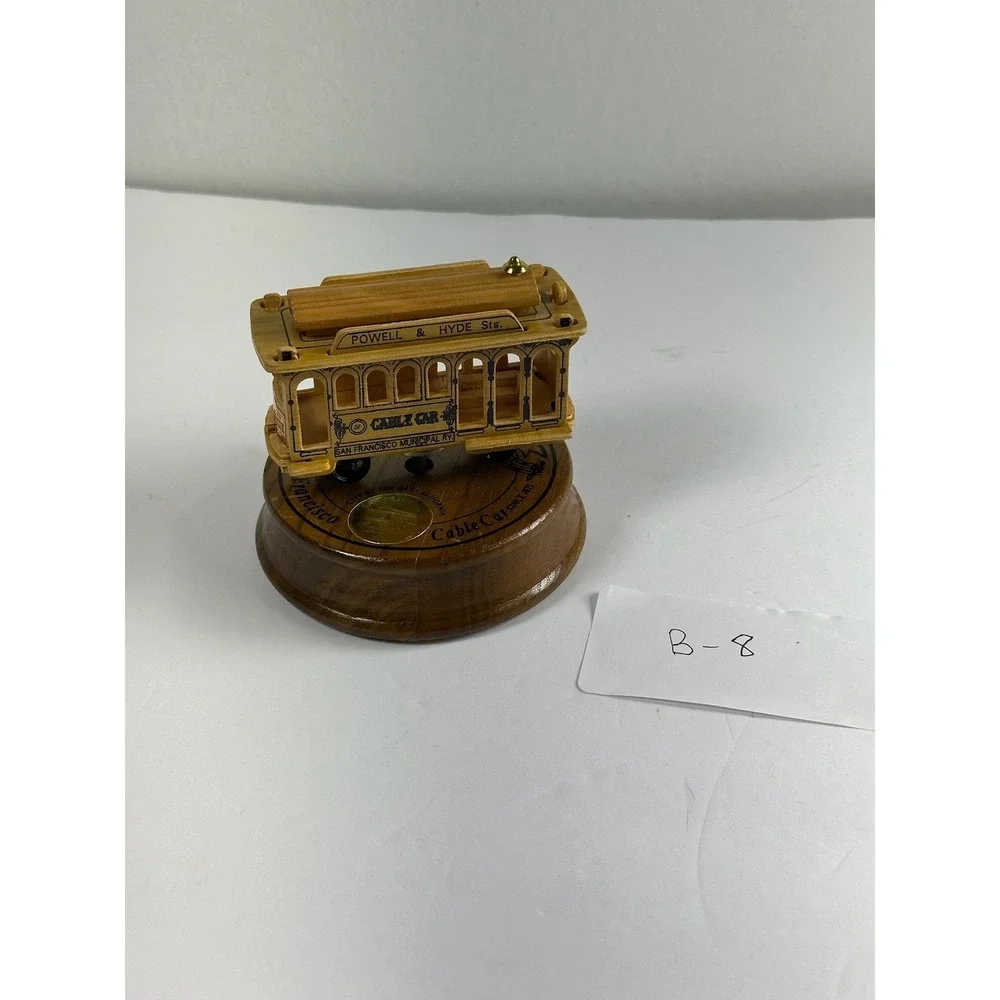 Vintage San Francisco Cable Car Wooden Souvenir Powell‎ & Hyde St. B-8
